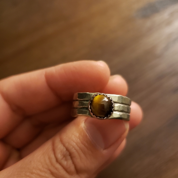 Vintage Sterling Silver Tigers Eye Ring
